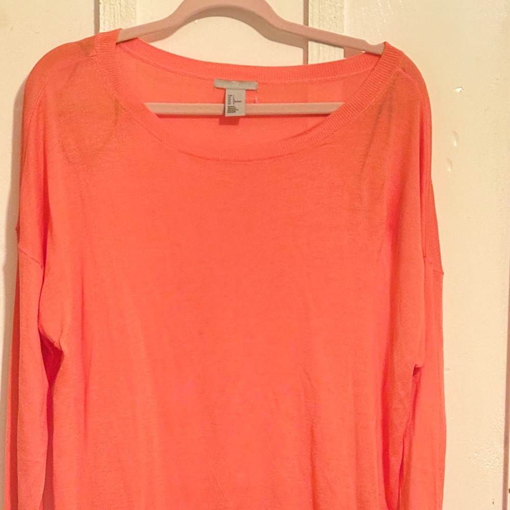 H&M Vibrant Orange Long Sleeve Top